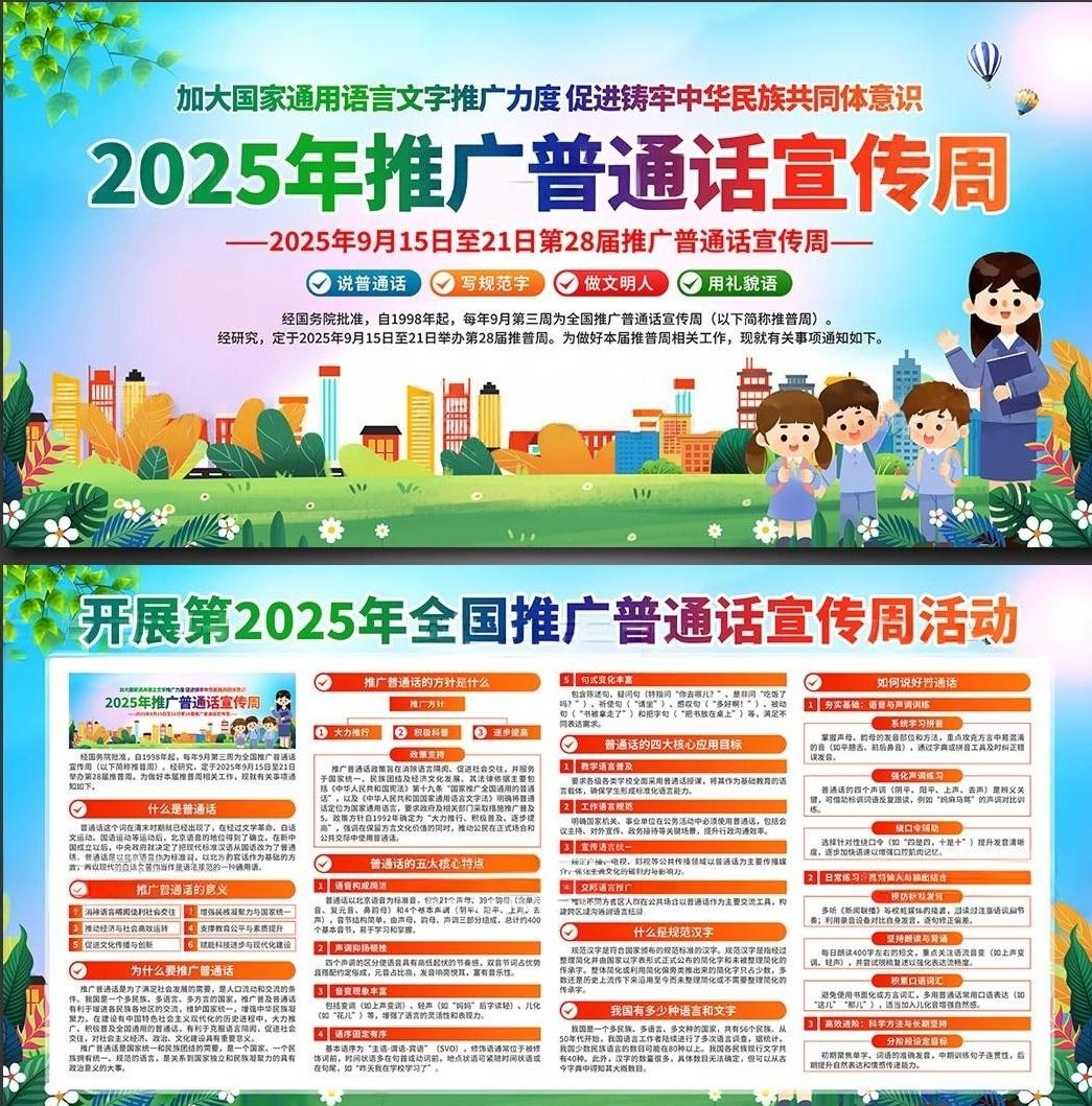 2025年新款全国推广普通话宣传周展板宣传栏 (3)