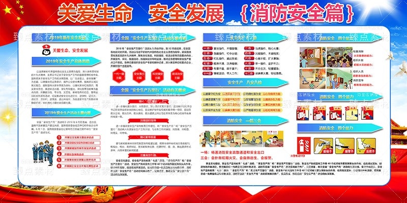 火灾消防安全知识展板工厂消防知识宣传栏