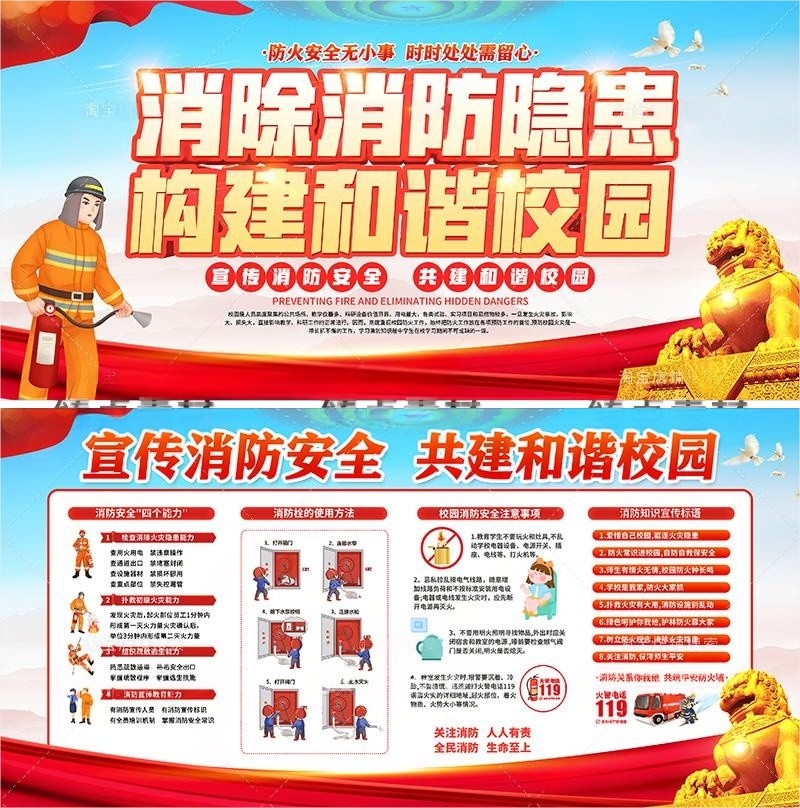 学校消防安全知识展板 (3)