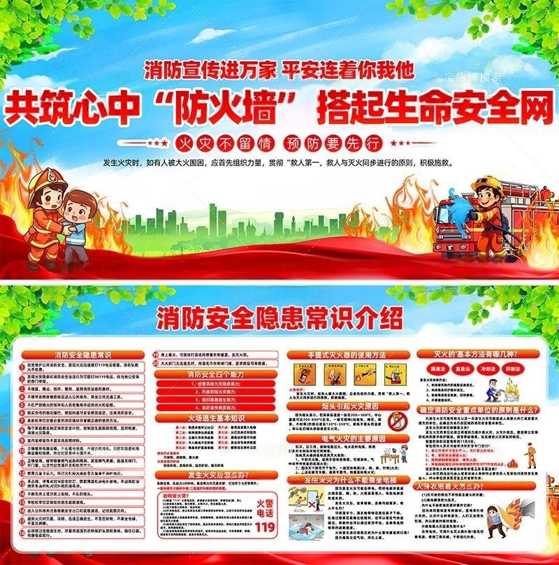 消防安全知识展板