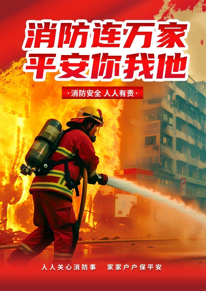 消防知识海报消防安全人人有责