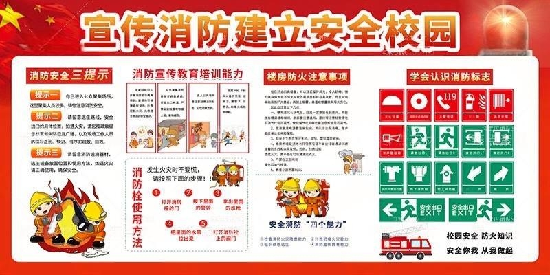 火灾消防安全知识展板校园消防安全宣传栏