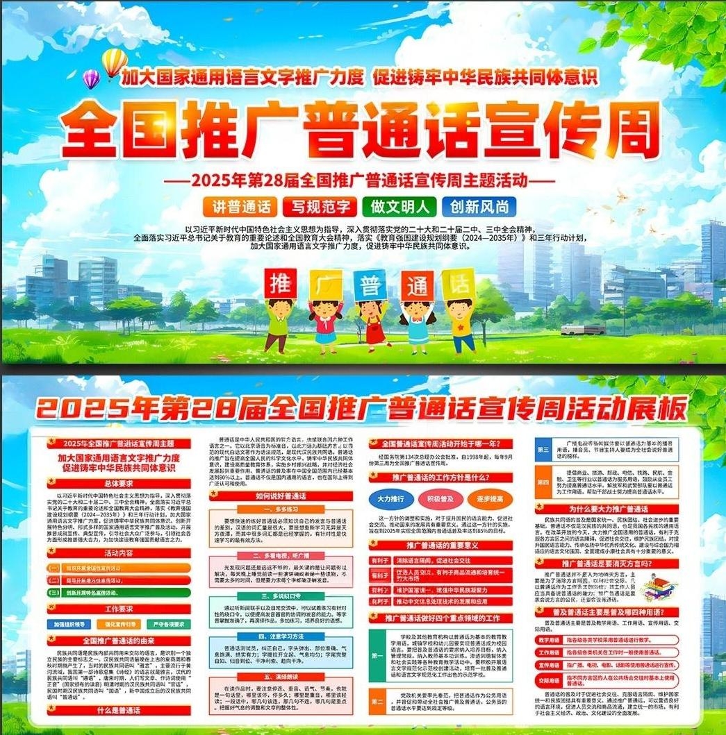 2025年新款全国推广普通话宣传周展板宣传栏 (5)