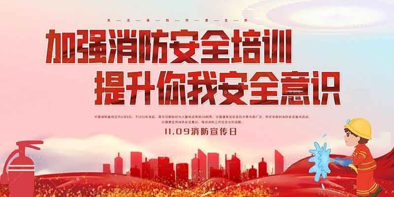 消防安全知识培训标语海报展板