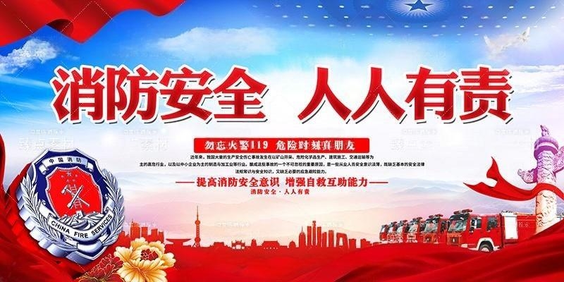 消防安全知识消防安全人人有责标语海报展板