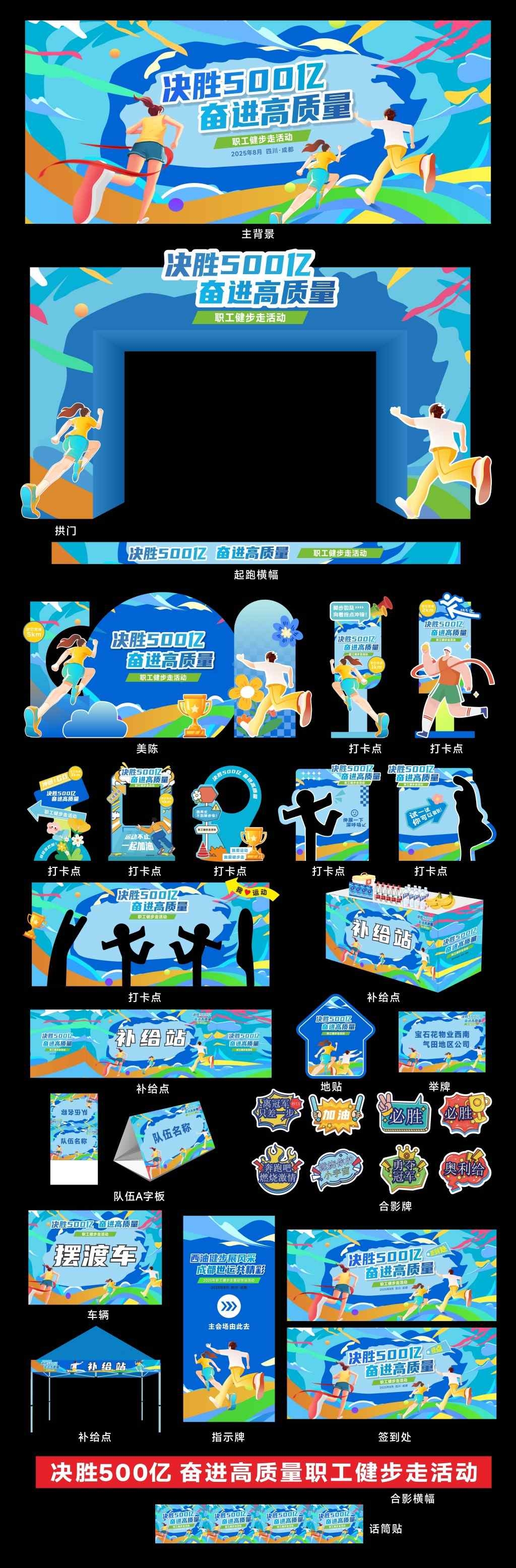 运动会延展物料补给站摆渡车主视觉地贴CDR