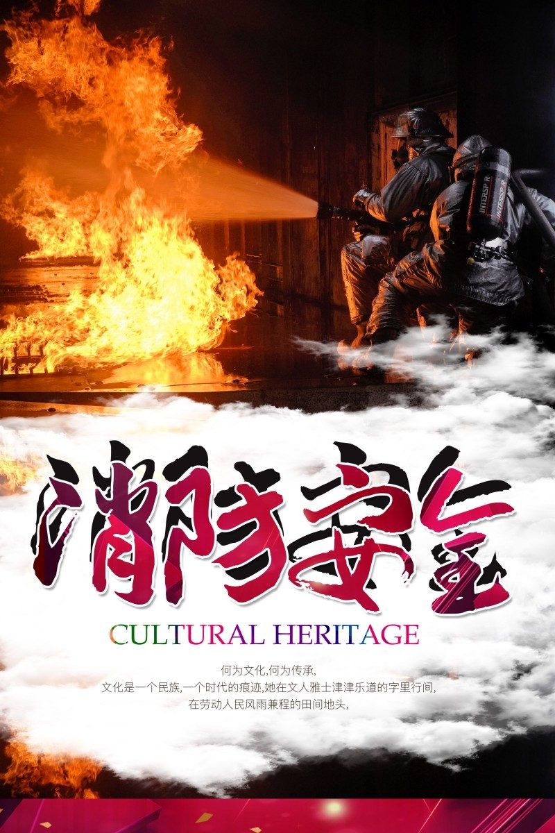 消防知识海报消防安全救火海报