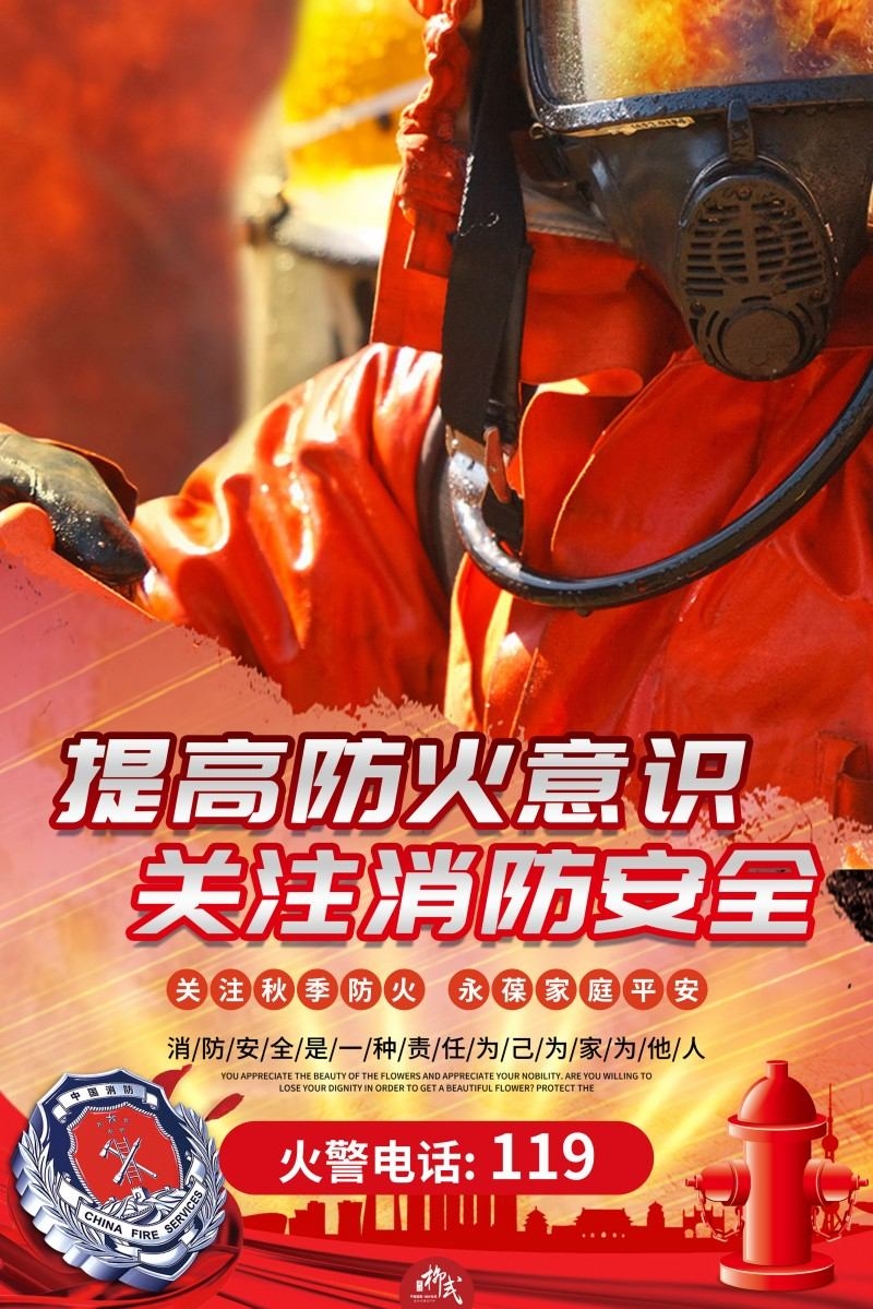 消防知识海报提高防火意识海报