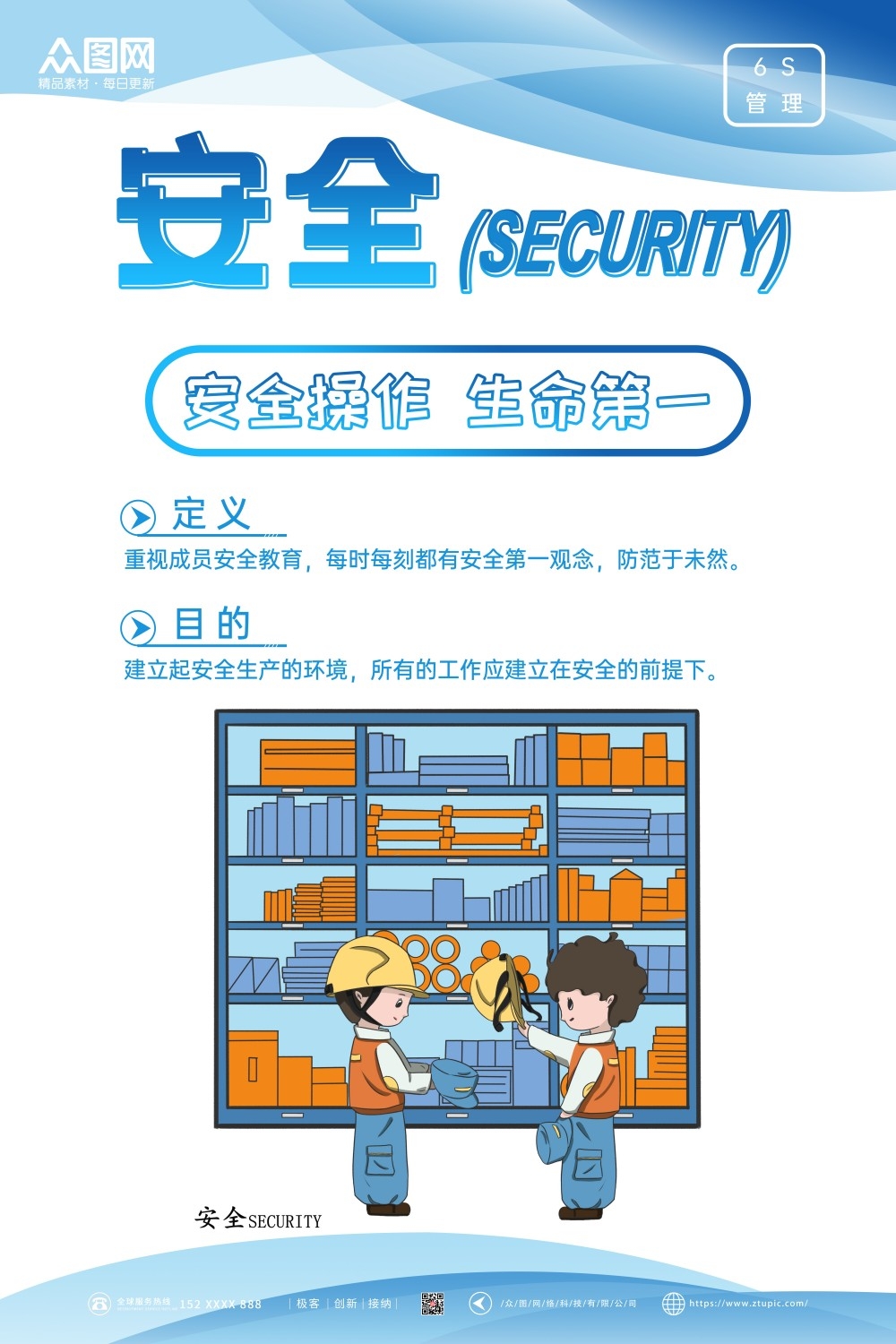 6S管理体系宣传栏展板