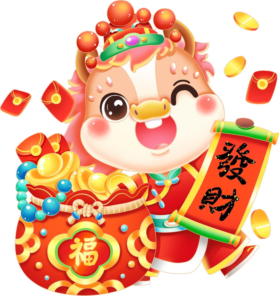 2026年马年IP形象马年生肖卡通形象插画贴纸