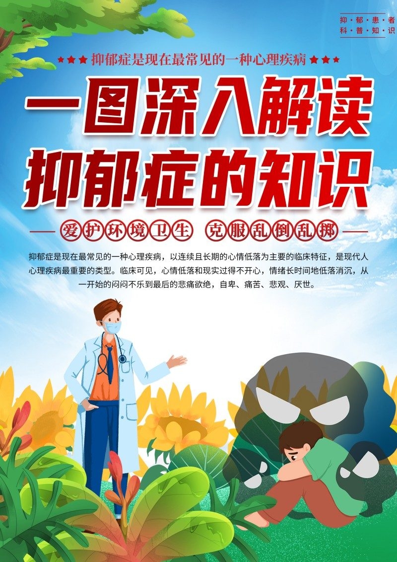 06抑郁症科普知识DM宣传单页1