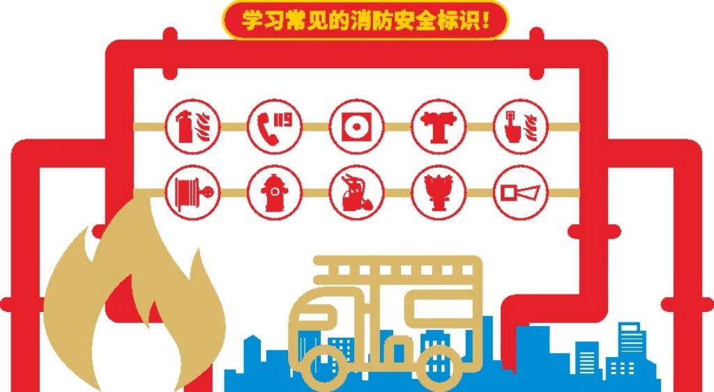消防宣传户外雕塑学习常见消防安全知识标识牌