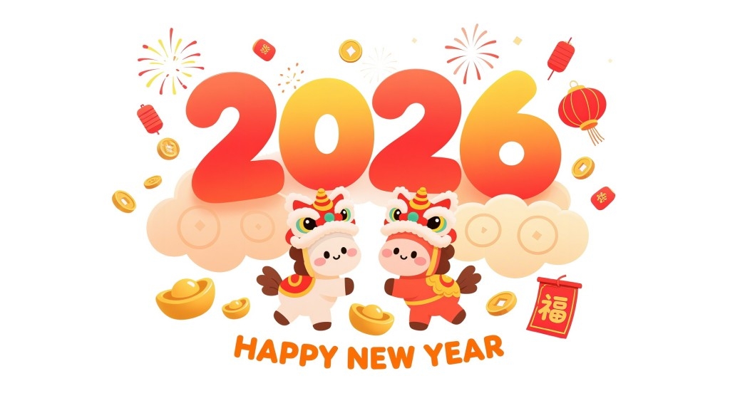2026年马年春节卡通插画素材 (1)