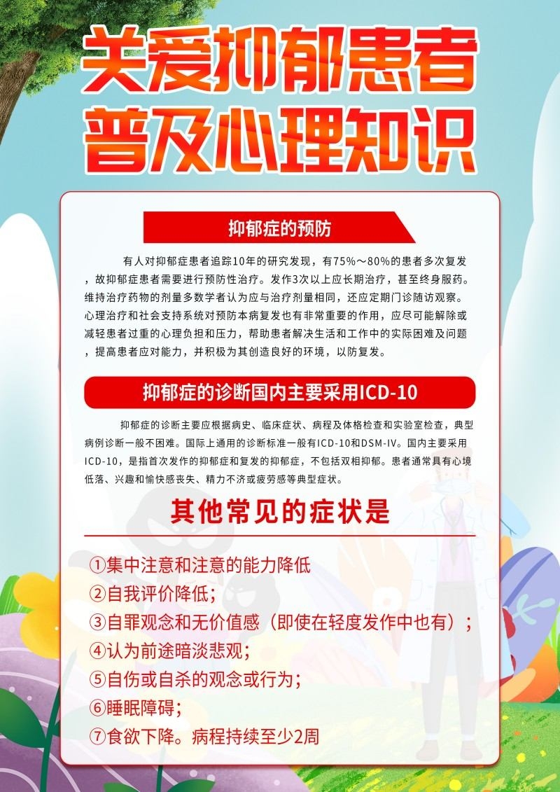08抑郁症科普知识DM宣传单页