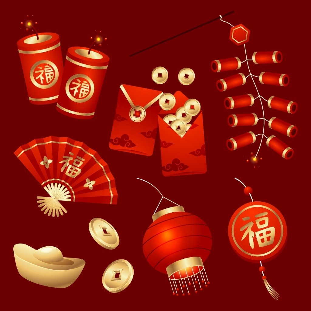 新年春节立体元素