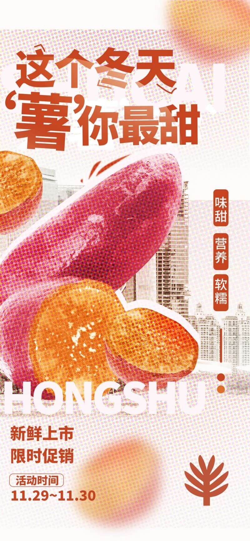 街头小吃烤红薯易拉宝展架