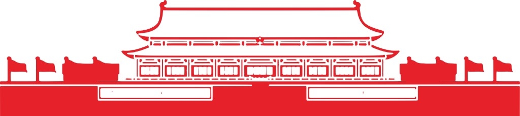 天安门红色透明标徽章徽标标识