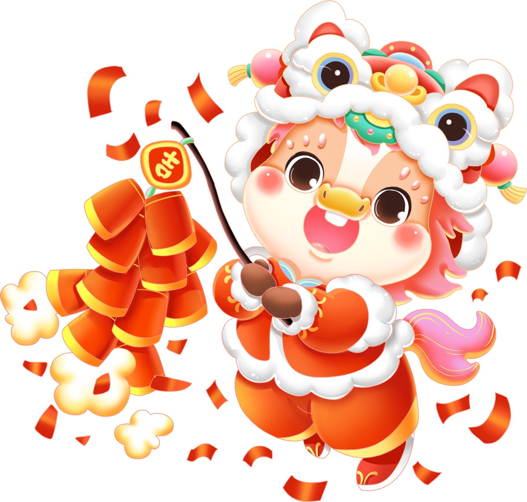 2026年马年IP形象马年生肖卡通形象插画贴纸 (13)