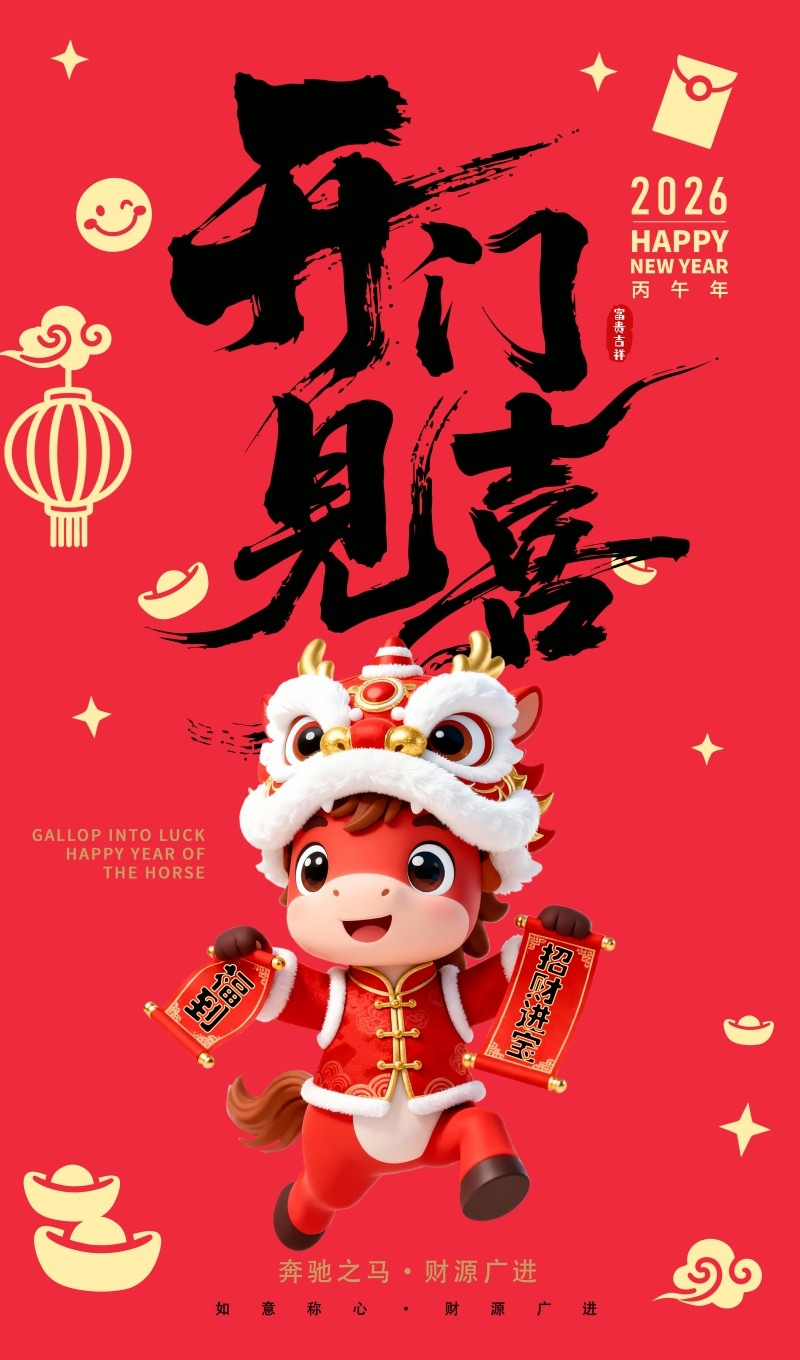 2026年马年新年春节新春海报