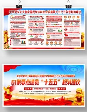 中共中央十五五规划展板宣传栏