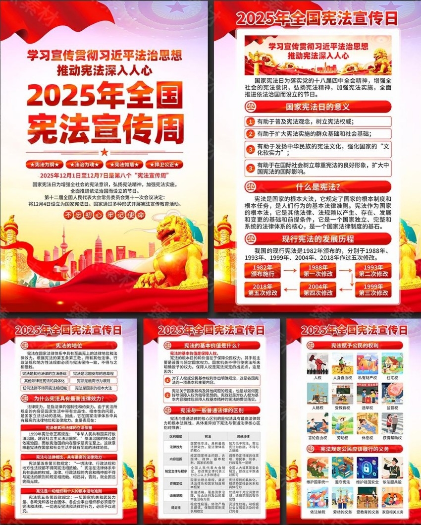 2025年国家宪法日宪法宣传周挂画海报套图 (3)