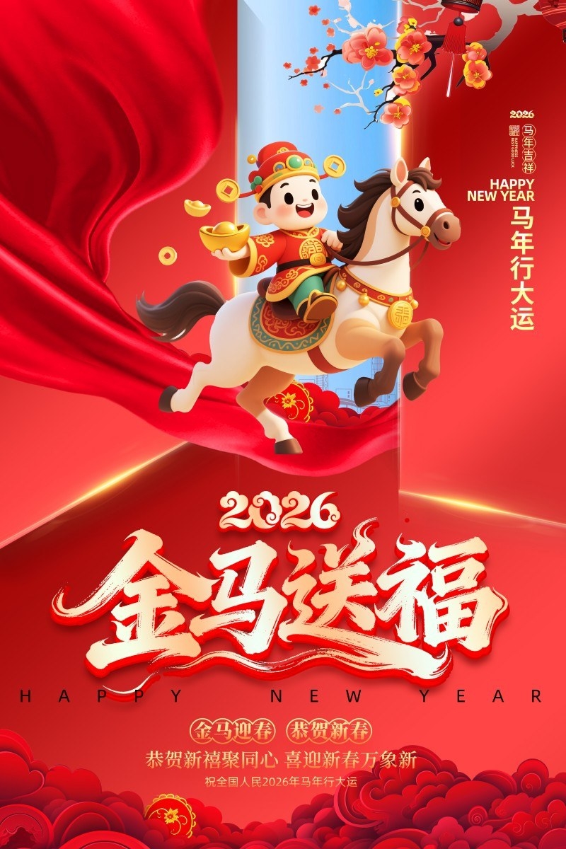 2026年马年新年春节新春海报