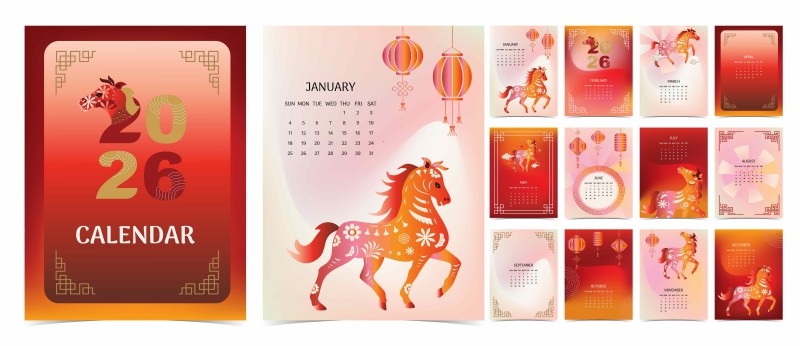 2026年马年台历20