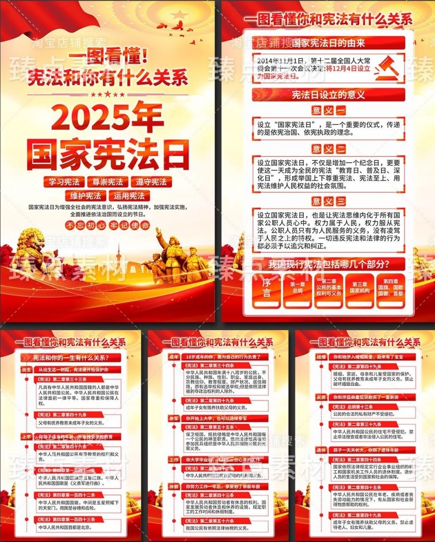 2025年国家宪法日宪法宣传周挂画海报套图