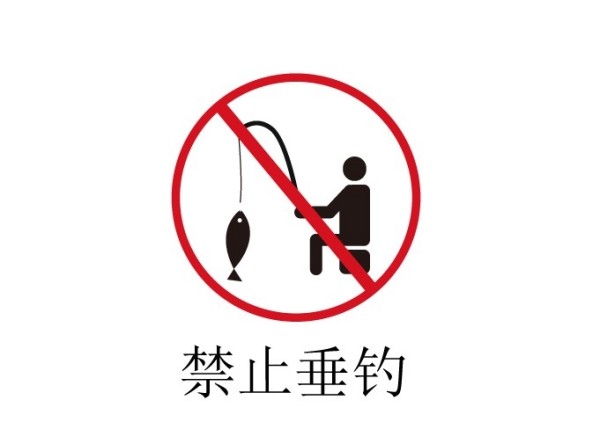 水深危险禁止钓鱼垂钓警示牌