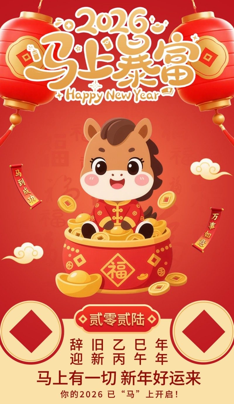 2026年马年新年春节新春海报 (23)
