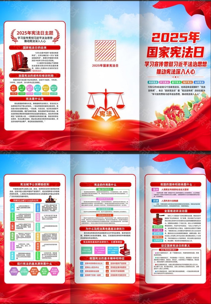 2025年国家宪法日宪法宣传周三折页 (2)