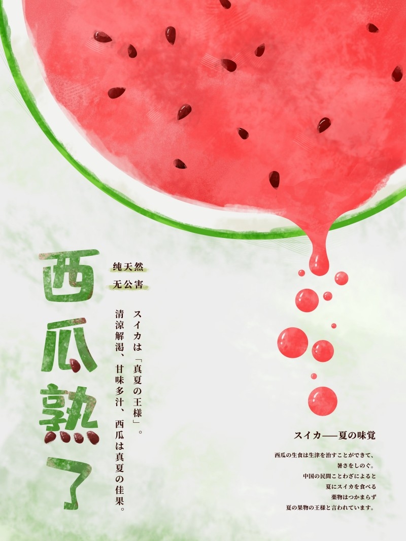 餐饮美食西瓜宣传促销海报
