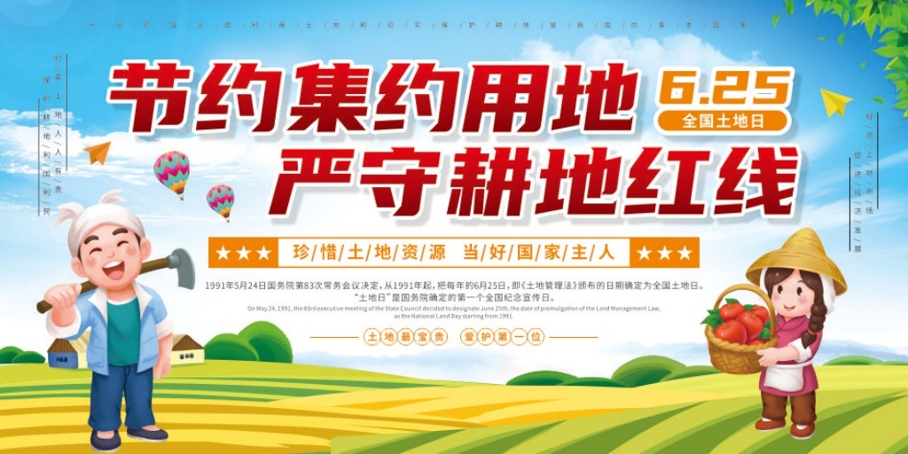 保护耕地合理利用土地展板标语宣传栏