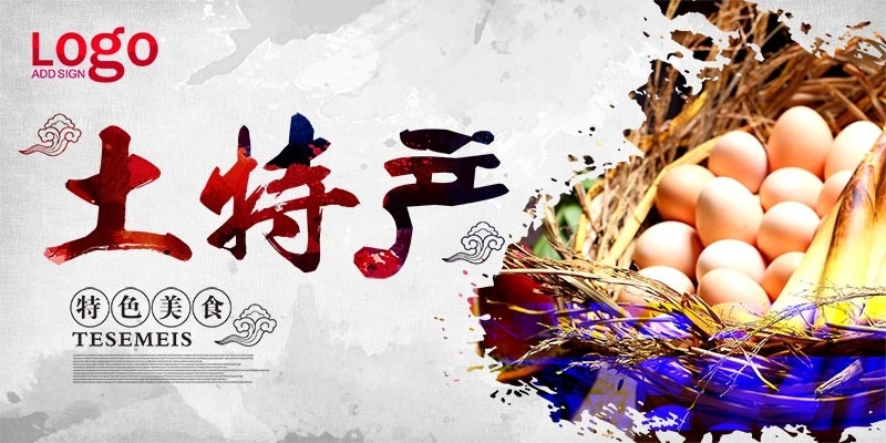 农家土特产展板灯箱海报 (2)