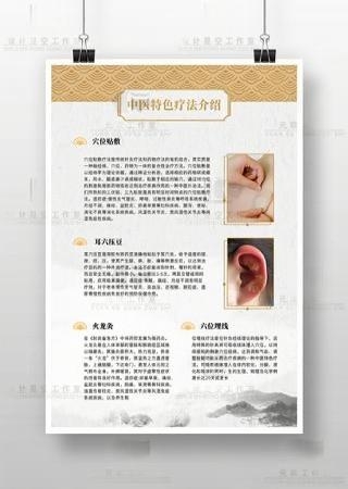 中医养生文化穴位敷贴理疗海报挂画