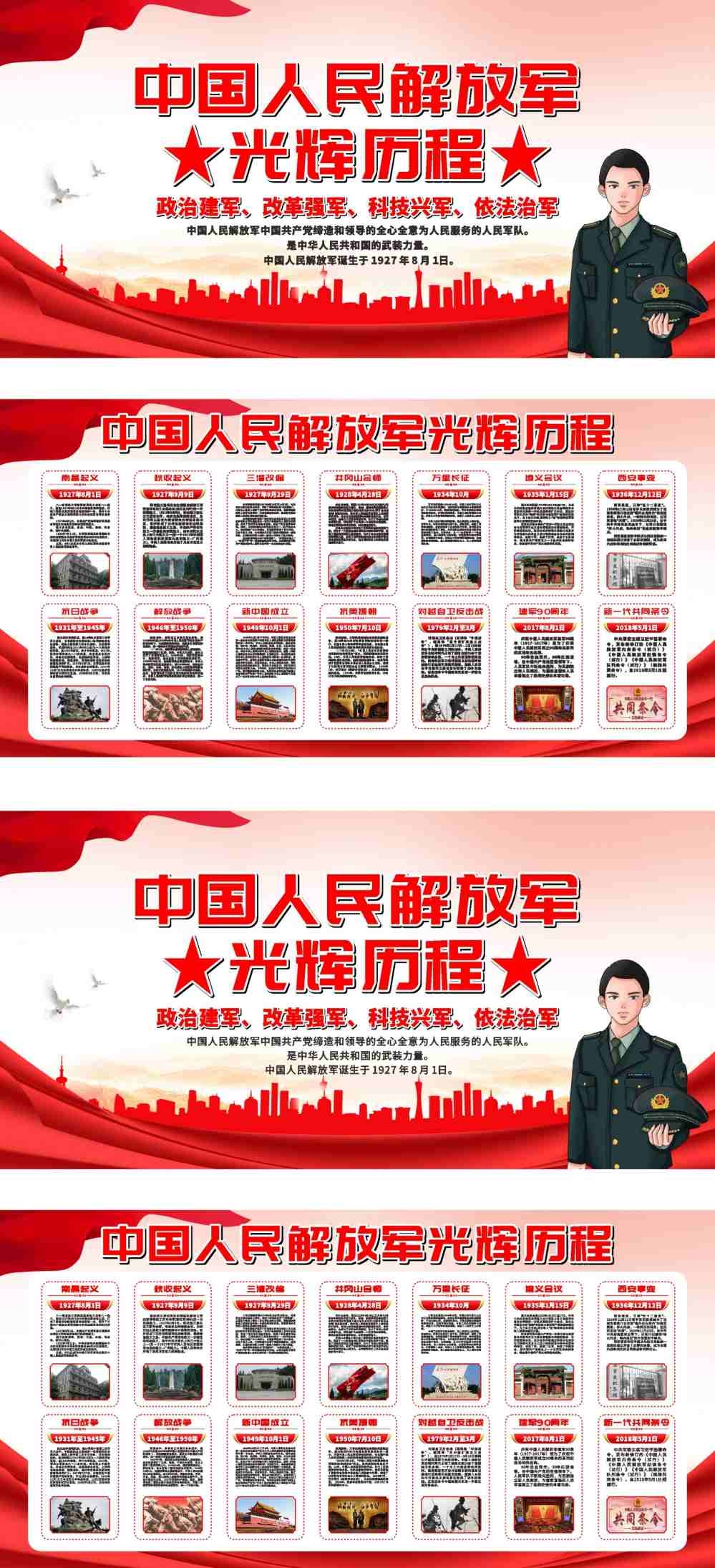 中国人民解放军光辉历程展板宣传栏 (3)