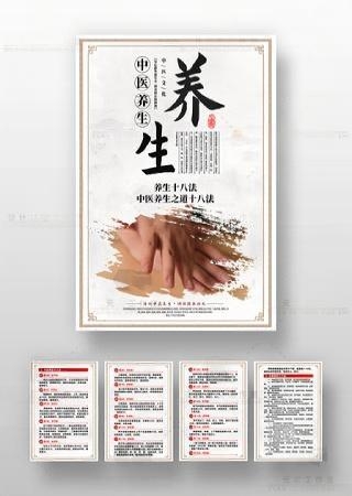 中医药养生知识挂画文化墙