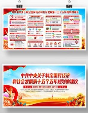 中共中央十五五规划展板宣传栏