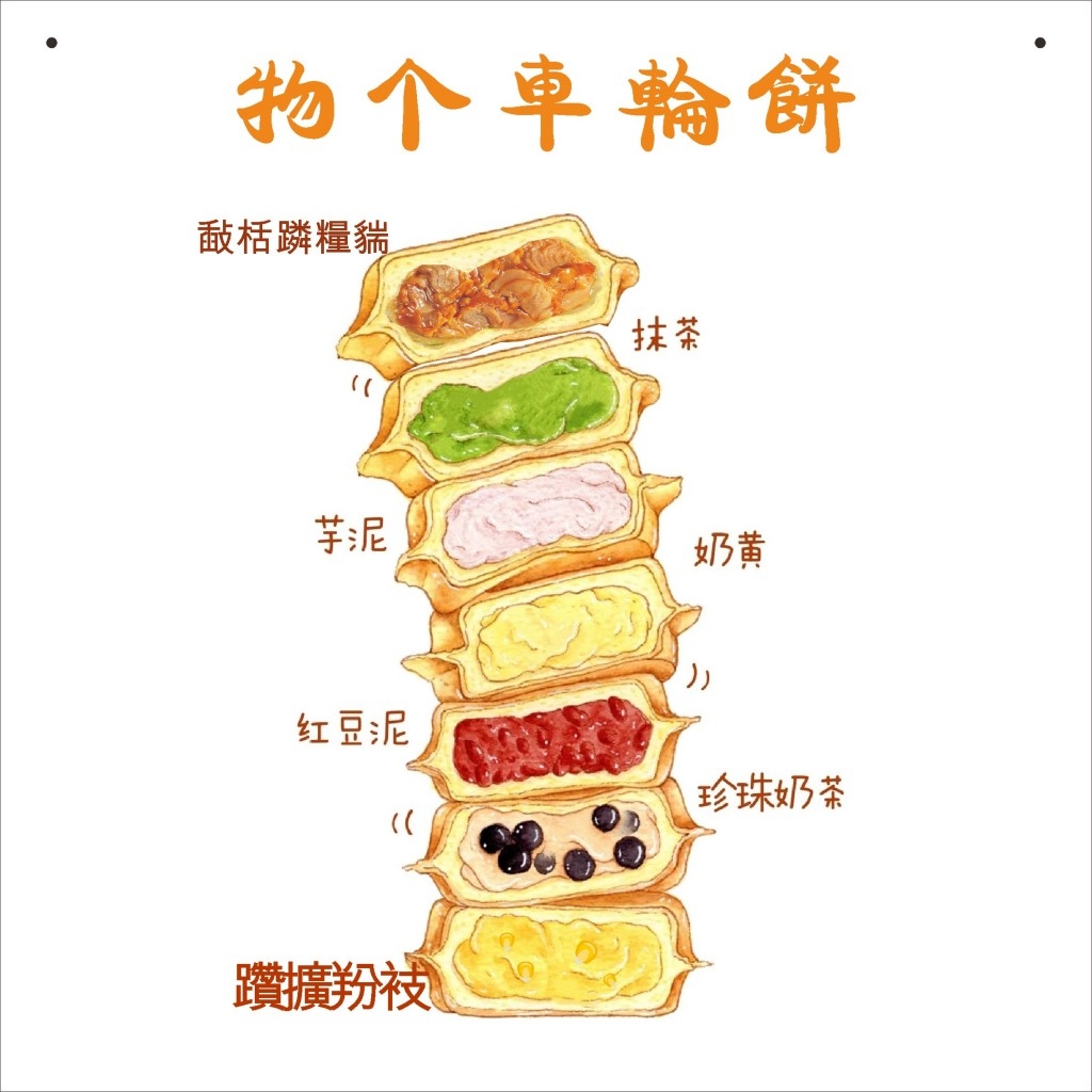 车轮饼广告灯箱海报