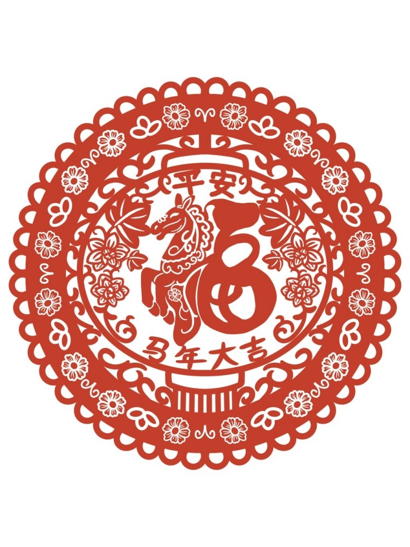 2026年马年春季新春玻璃贴门贴窗花