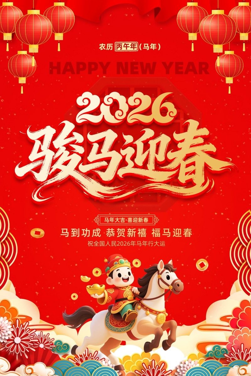 2026年马年新年春节新春海报 (53)