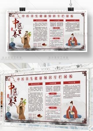 医院中医药文化健康知识宣传展板宣传栏