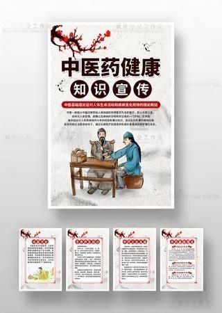 中医药养生健康宣传知识挂画文化墙