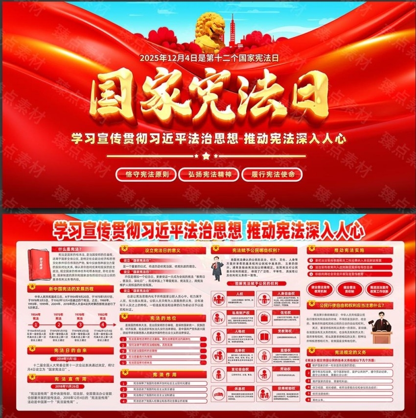 2025年国家宪法日宪法宣传周展板宣传栏 (1)