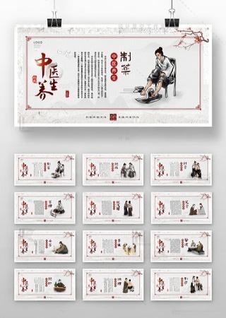 医院中医养生制药展板宣传栏
