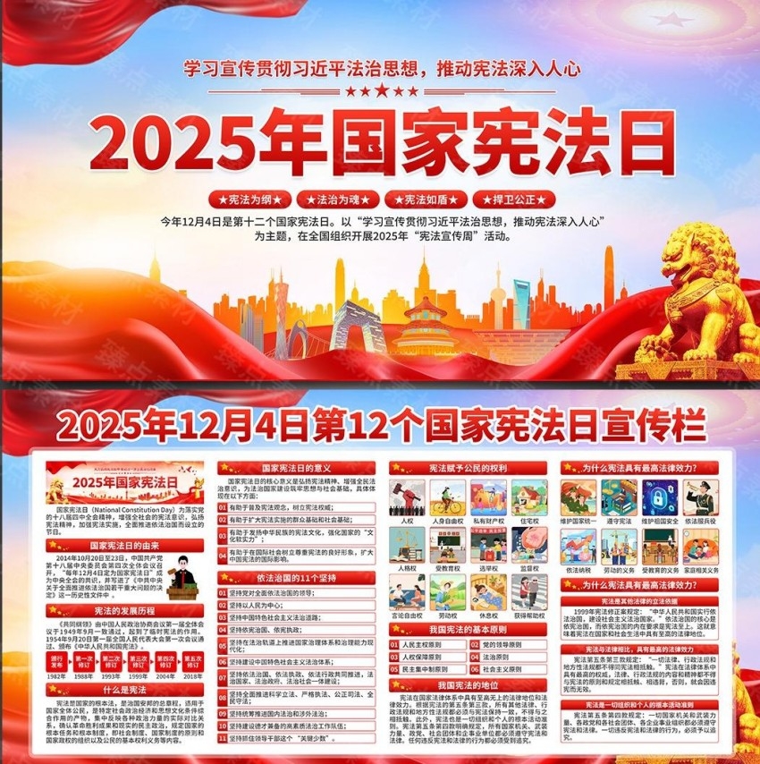 2025年国家宪法日宪法宣传周展板宣传栏 (18)