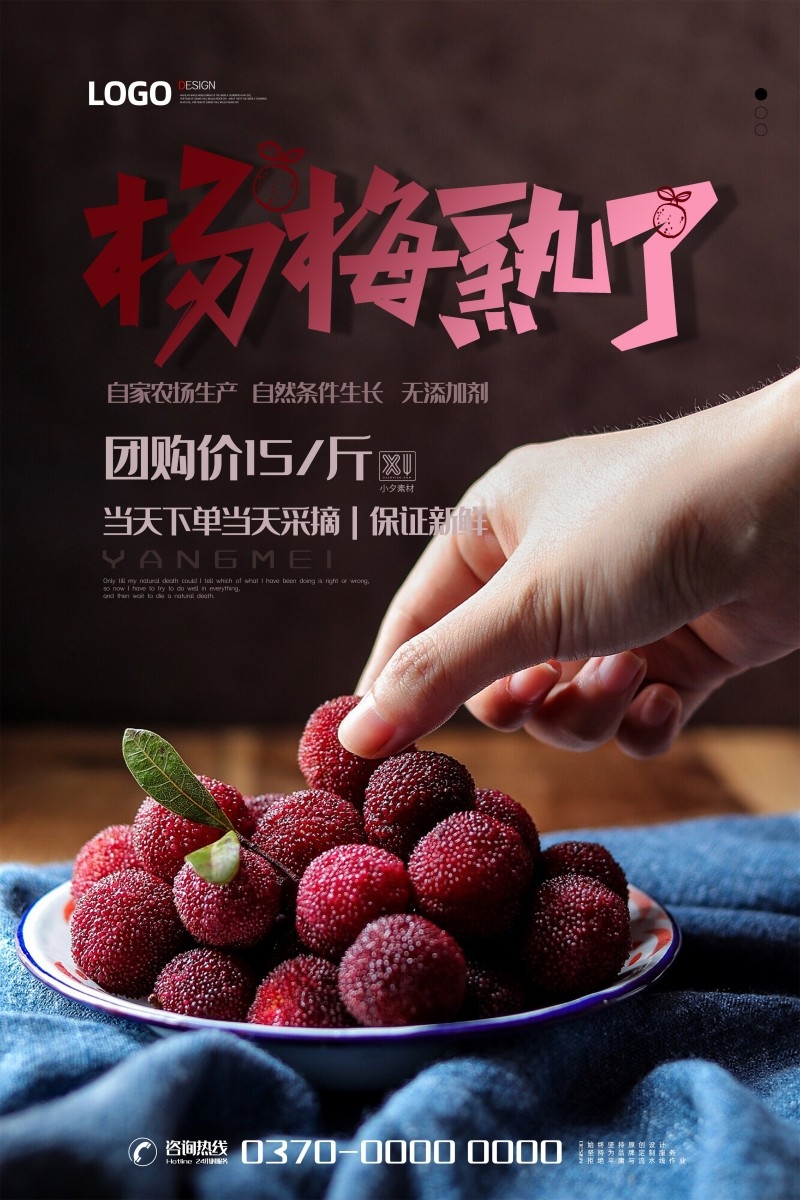 水果店杨梅宣传促销海报