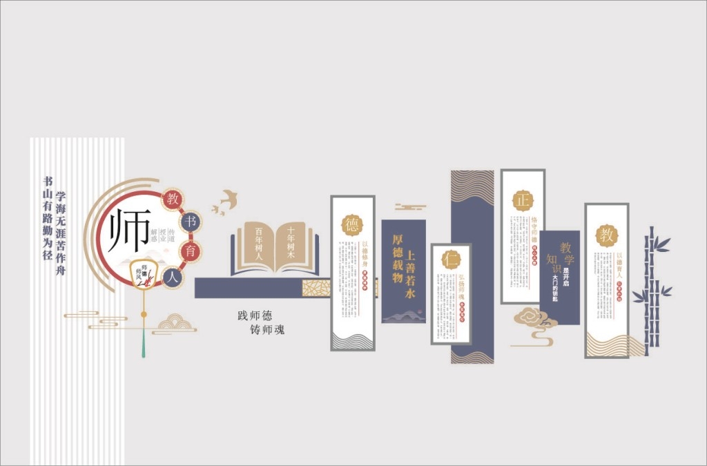 学校校园教师办公室文化墙