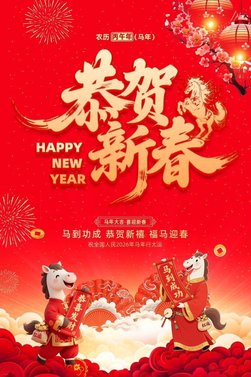 2026年马年新年春节新春海报