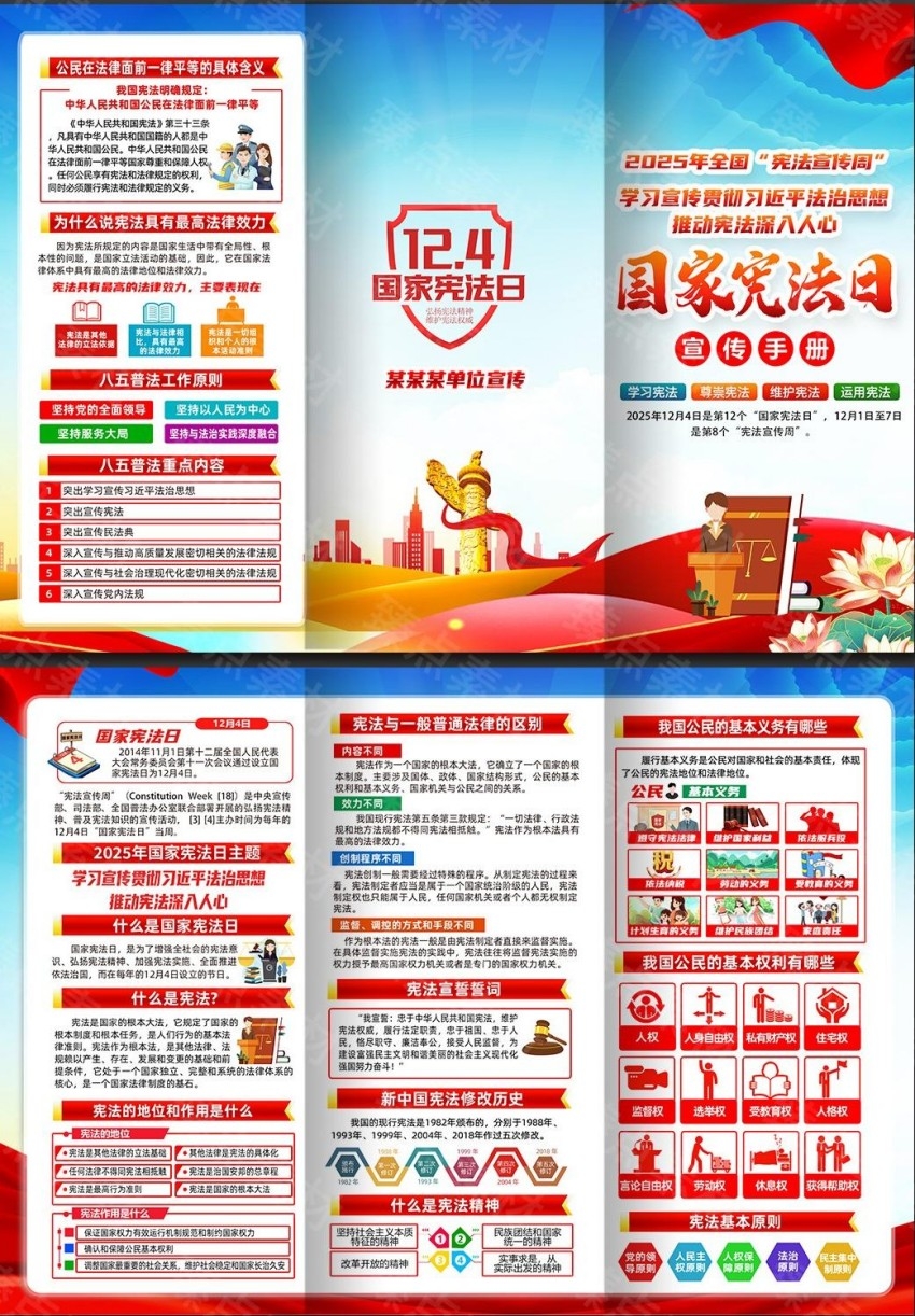 2025年国家宪法日宪法宣传周三折页 (1)
